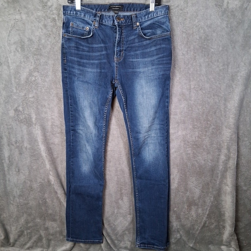 Banana Republic Slim Techmotion Jeans Mens 32x32 Stretchable High Performance